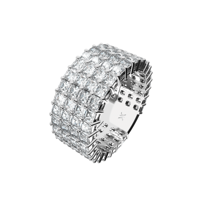 Korloff - Alliance sertie 4 anneaux diamants femme K73