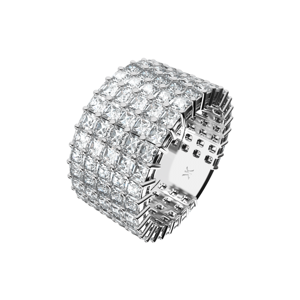 Korloff - Alliance sertie 5 anneaux diamants femme K73